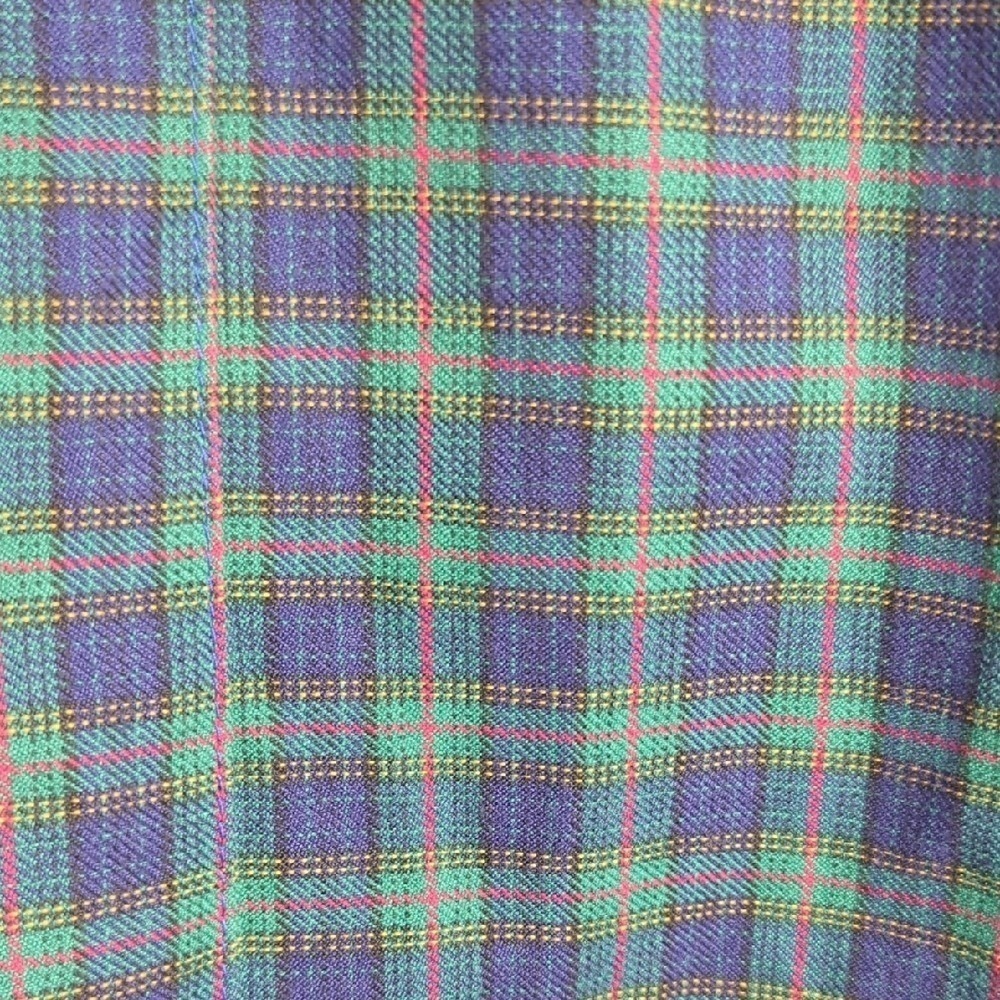 Vintage 80s 90s Nautica Tartan Plaid Green Blue Women's Skirt Midi Maxi Fall Med - Picture 16 of 16